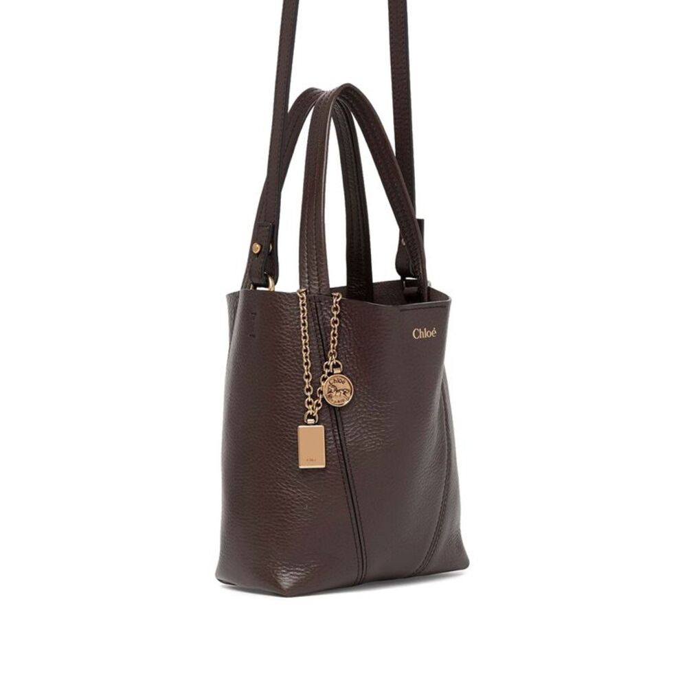 Chloe Women Small Chloé Spin Tote Bag In Grained Leather - Picture 5 of 6